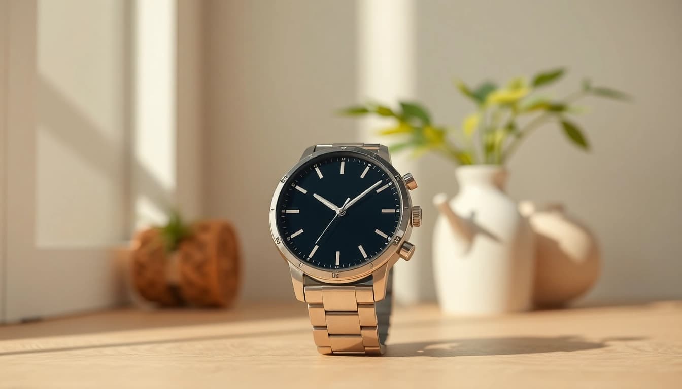 Showcasing the Finesse Smart Watch, highlighting its elegant design and advanced features.