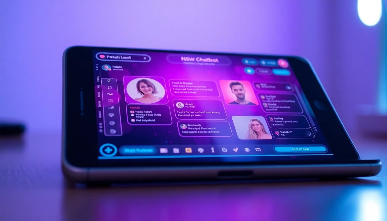 Interactive NSFW AI chatbot interface showcasing emotional depth and creativity