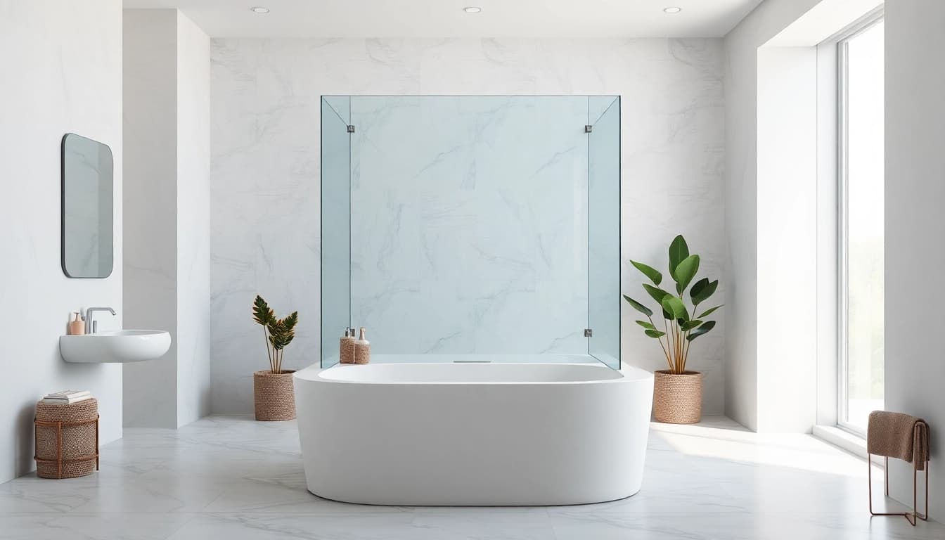 Installer une paroi de douche 150x200 moderne dans une salle de bains élégante.