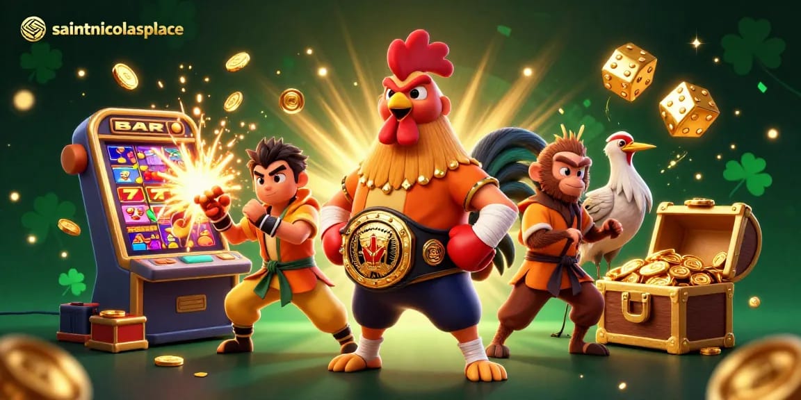 Experience exhilarating gameplay at saintnicolasplace with vibrant characters and dynamic casino elements.