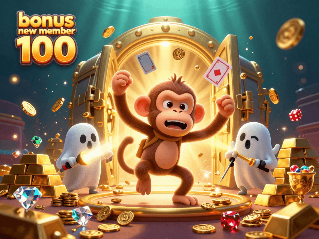 Experience thrilling wins with bonus new member 100 showcasing lively casino elements and exciting game rewards.