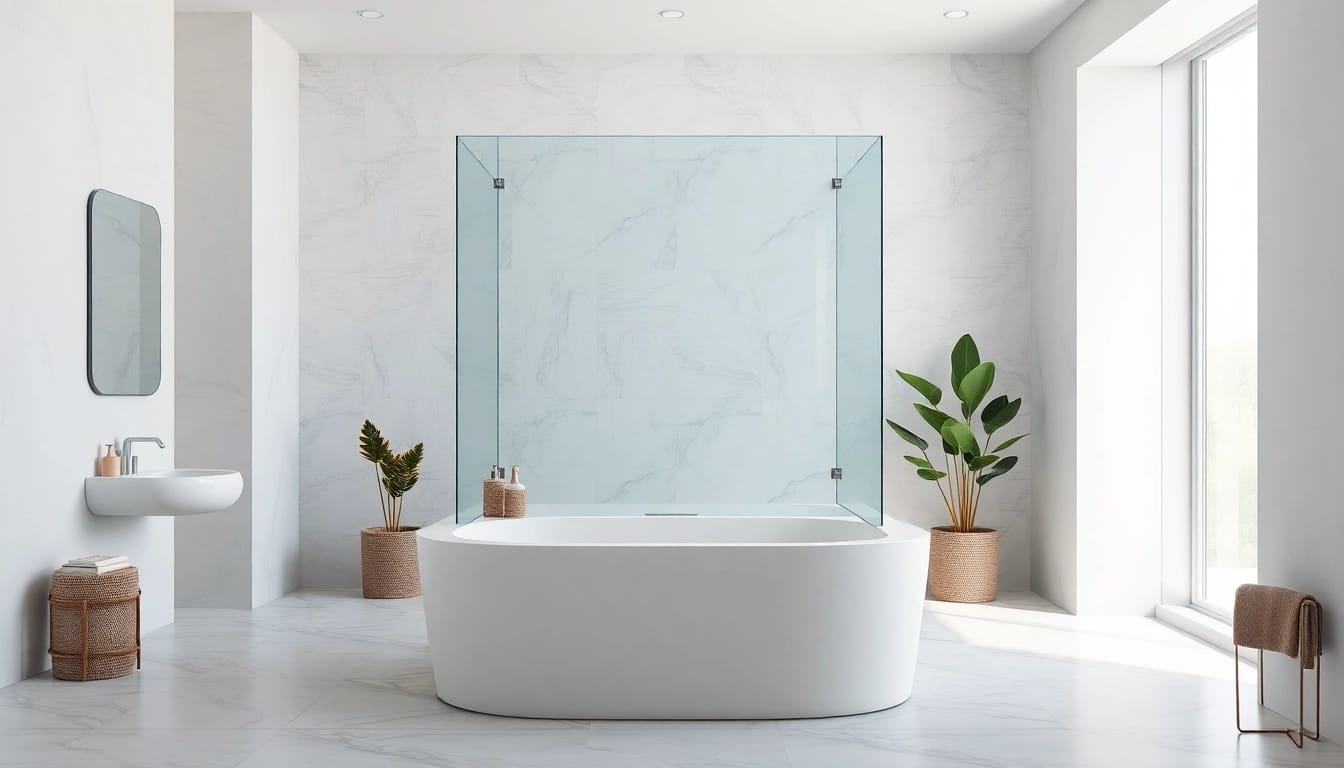 Installer une paroi de douche 150x200 moderne dans une salle de bains élégante.