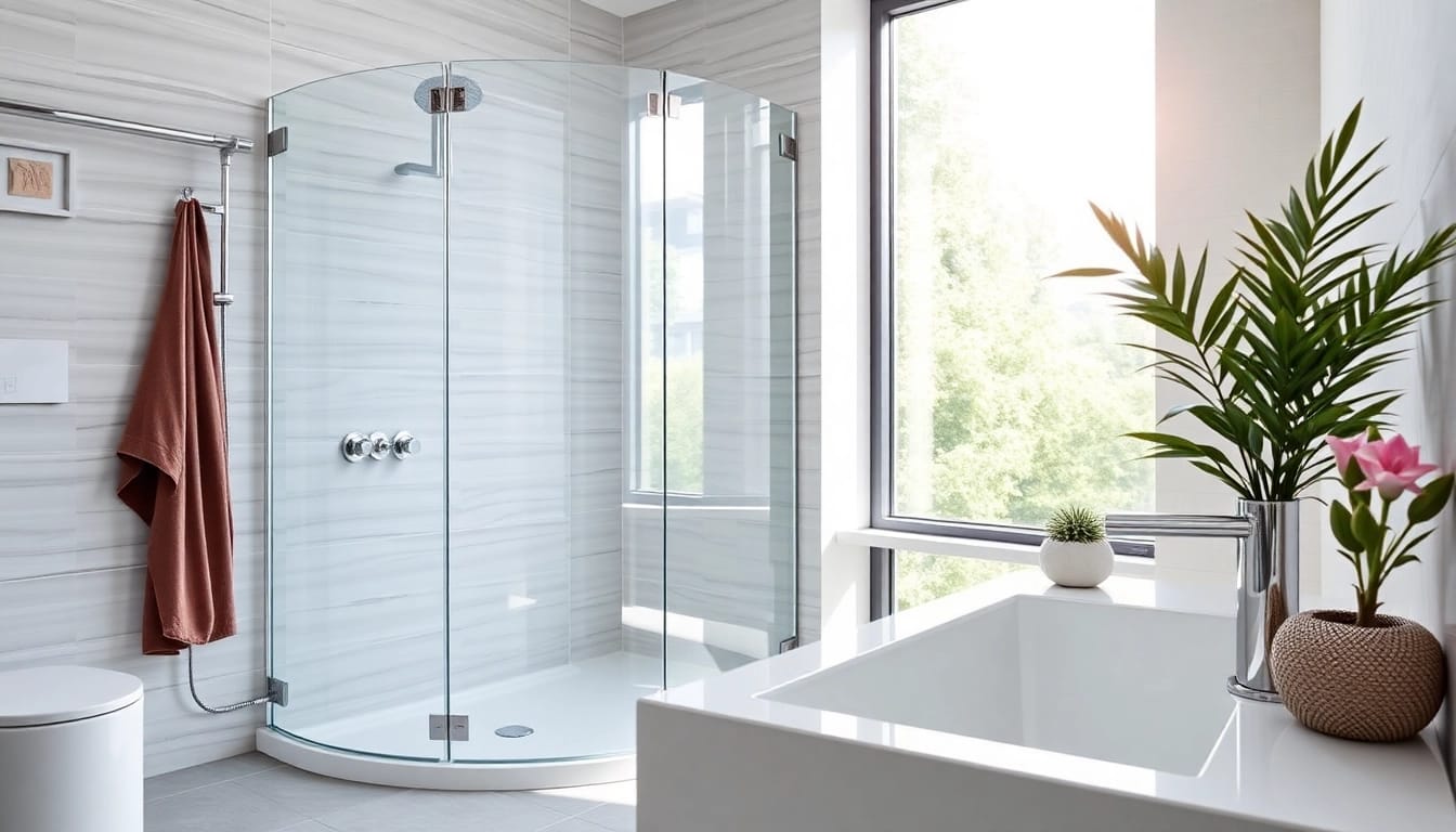 Hochwertige Badprodukte von sonni sanitär GmbH in elegantem Badezimmer-Setting präsentieren.