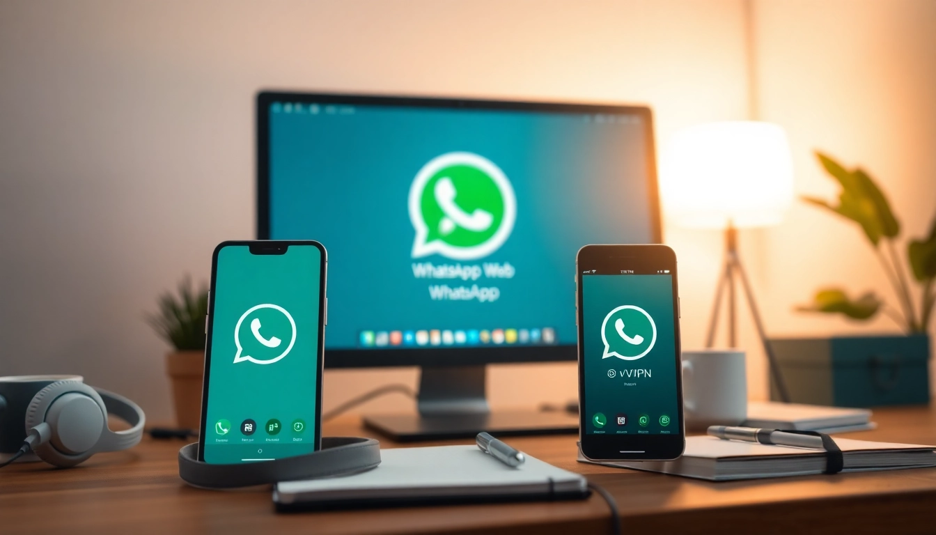 在现代工作空间中体验 WhatsApp Web 与 快连VPN 的无缝沟通。