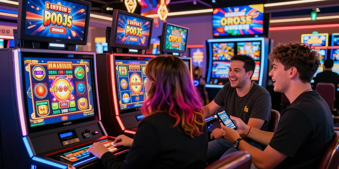 Engaged players at an online casino exploring bonus buy slots UK with lively screens and vibrant atmosphere in 2026.