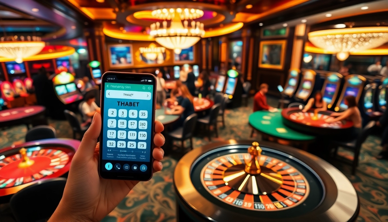 Join action-packed THABET games at a luxurious casino with dealers and vibrant atmosphere.