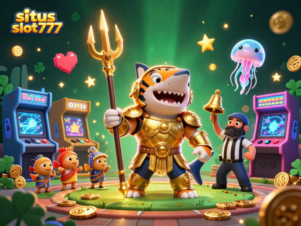Experience the thrill of slots at situs slot777 with exciting game elements in a lively underwater scene.