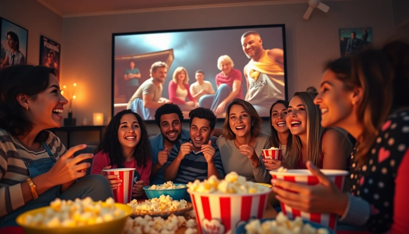 ดูหนัง ในบรรยากาศสุขสันต์ของเพื่อน ๆ ร่วมสนุกและขนมอร่อย.