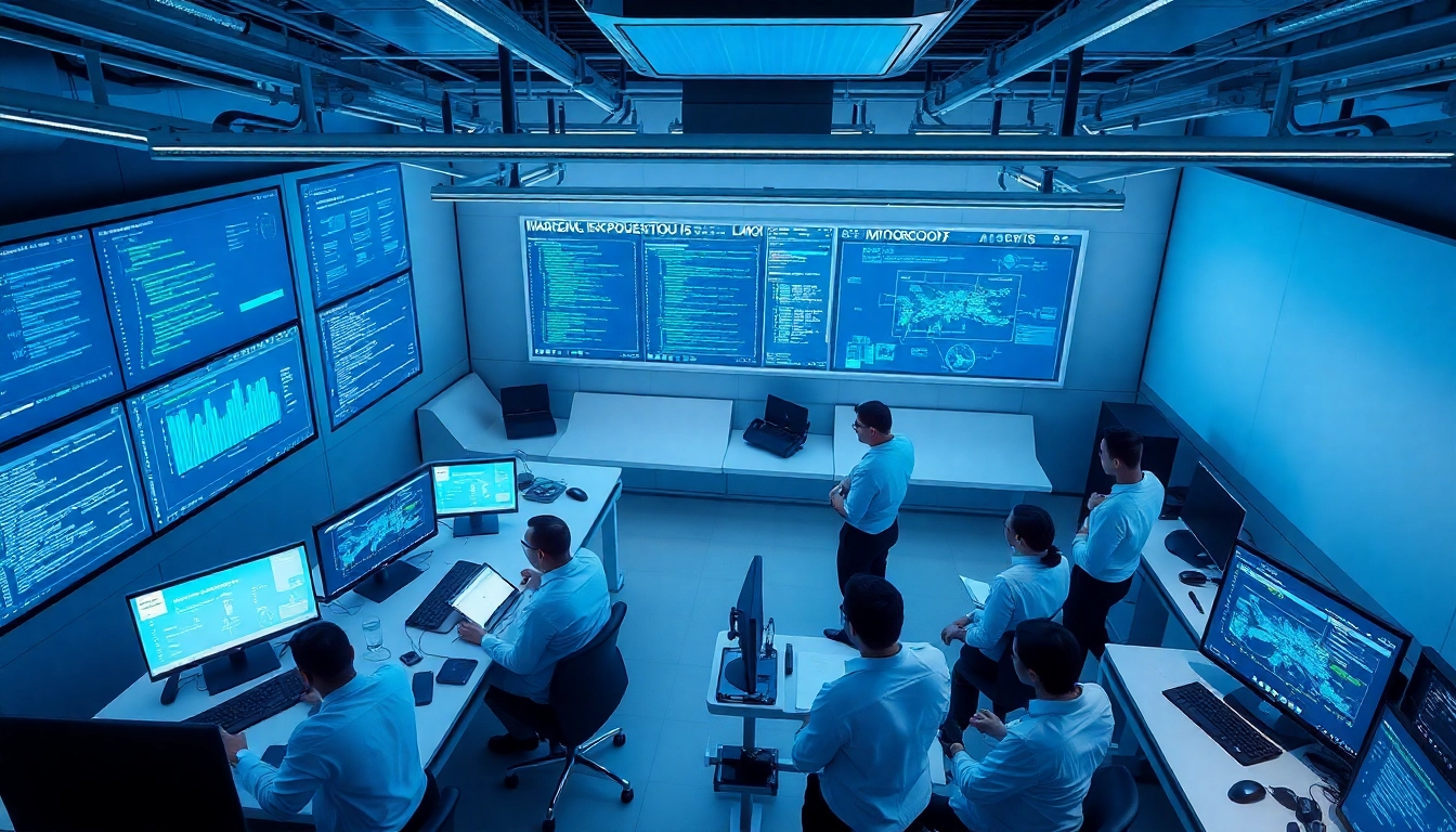 Gemini 3 Pro showcased in a modern AI lab with diverse professionals collaborating on innovative projects.