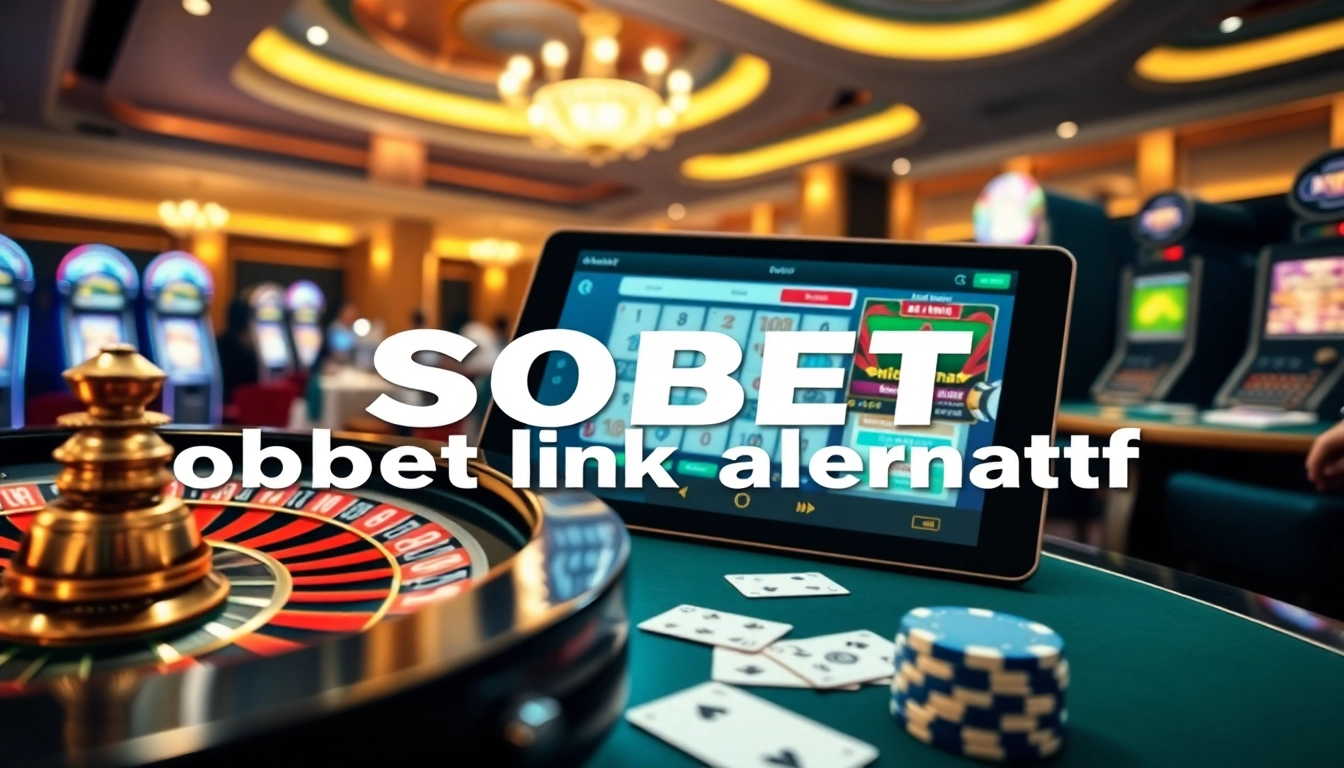 Experience sbobet link alternatif with thrilling casino gameplay at an elegant gambling table.