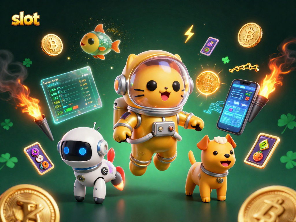 Permainan slot dengan kucing astronaut 3D dan anjing robot menyelam ke dalam dunia crypto.