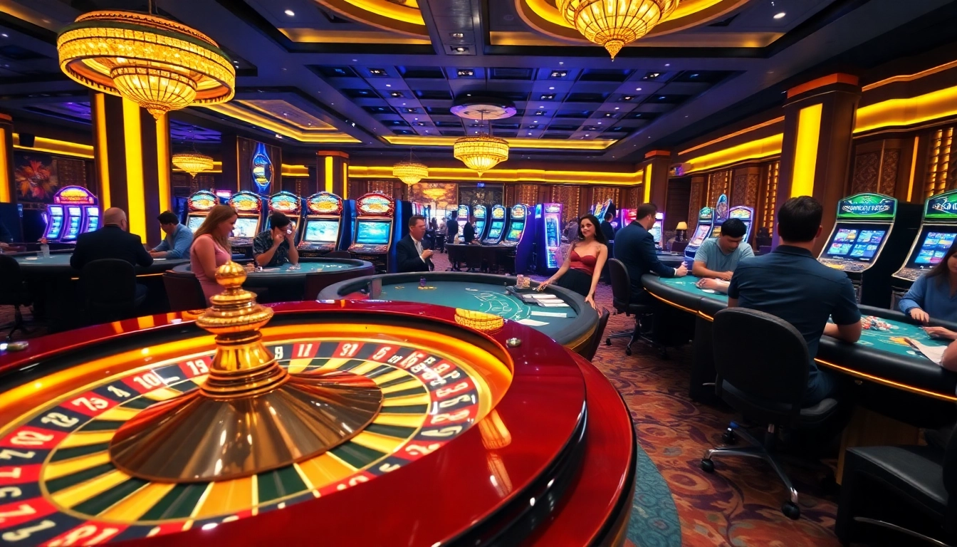 Engage in thrilling games at vin777, featuring vibrant casino tables and exciting betting atmospheres.