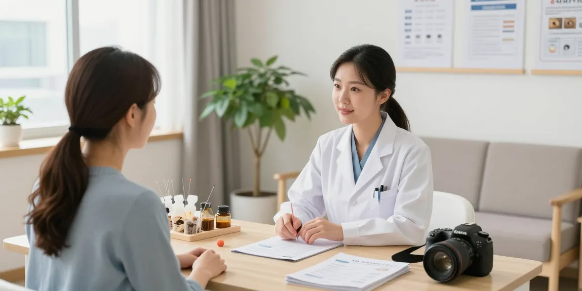 Consultation at 수원교통사고한의원 featuring expert care for traffic accident recovery.