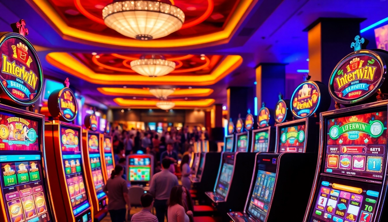 Menangkan slot interwin dengan mesin slot yang bergemerlapan dan ramai di kasino.