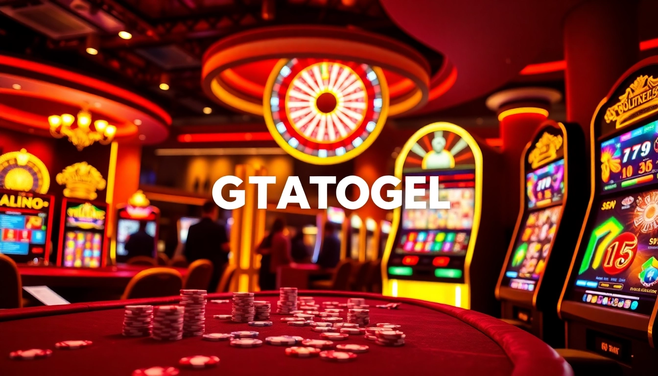 Experience the excitement of GTATOGEL slots with vibrant casino visuals and thrilling gameplay.