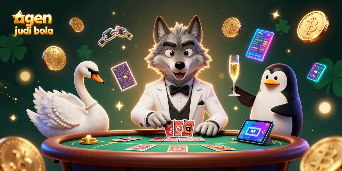 Engage in winning strategies with agen judi bola through vibrant 3D casino illustration featuring engaging characters and crypto elements.