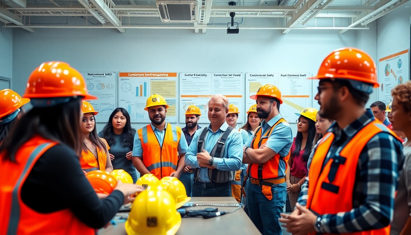 Enhance skills through interactive construction safety classes with participants actively engaged in training.
