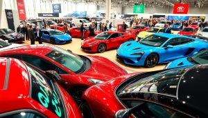Experience the excitement of an Auto Cars Show with luxury vehicles and enthusiastic attendees.