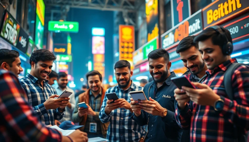 Engage with the top sports betting sites India through vibrant mobile interfaces and urban excitement.