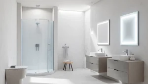 Découvrez l'élégance de sirhona France avec des cabines de douche modernes et des miroirs LED.