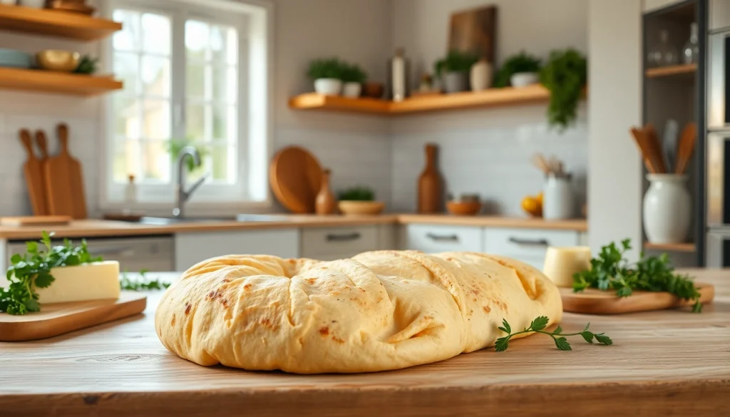 Kaasdoek beautifully draped over a countertop, enhancing the fresh ingredients in a bright kitchen.