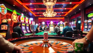Experience vibrant gaming with Canadian casinos online, featuring engaging roulette and slot activities.