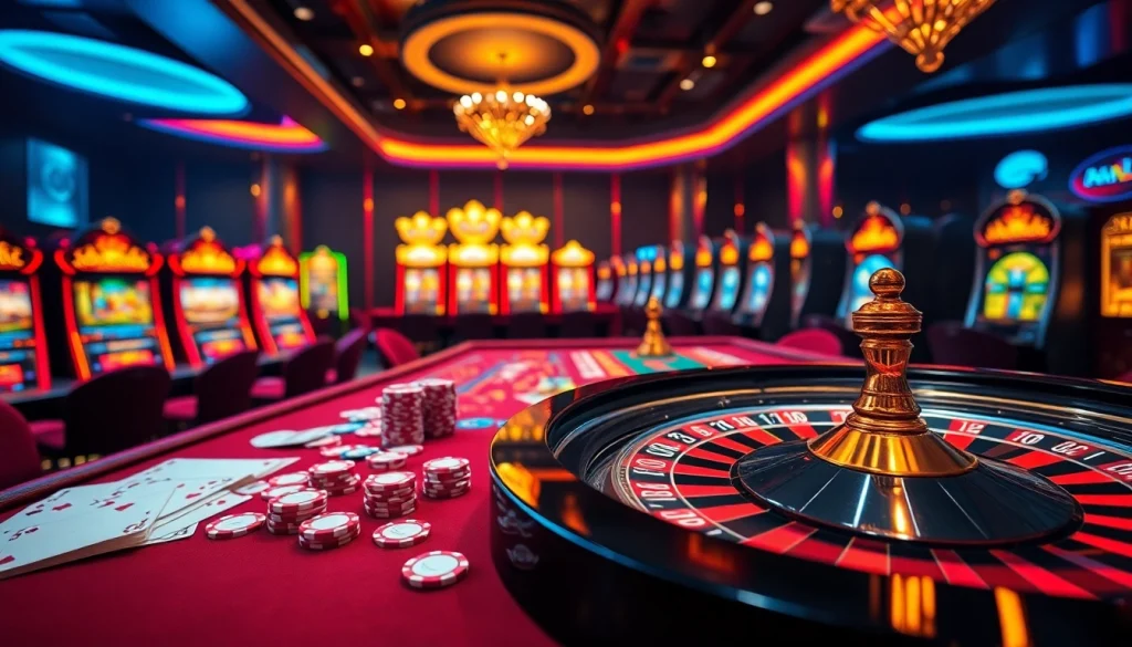 Experience the thrill of betting at https://88xx.now/ with an exhilarating casino scene filled with poker chips and cards.