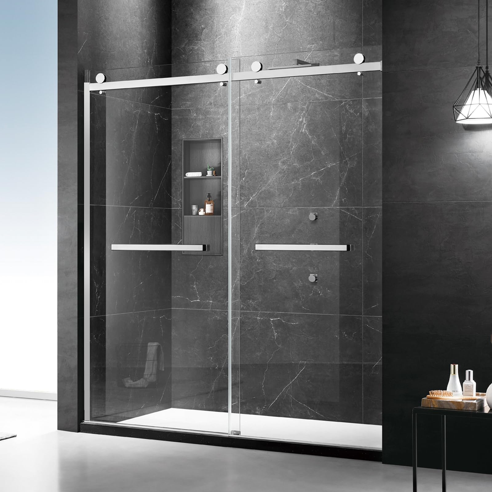 Elegant Showers | Upgrade Any Space Using a sliding shower door for a Sleek Look