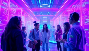 Explore innovative NSFW AI technology interactions in a vibrant digital landscape.