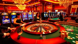 Experience luxury gambling with win 98 theme at an exciting casino setting.