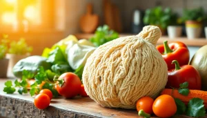 Enhance your kitchen experience with a natural kitchen loofah for cleaning and scrubbing.