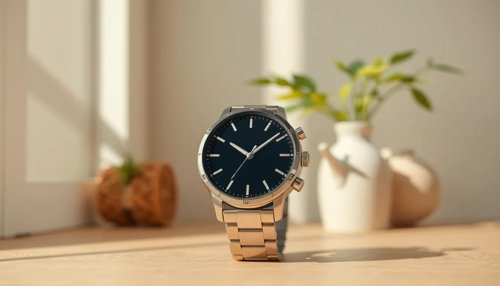 Showcasing the Finesse Smart Watch, highlighting its elegant design and advanced features.