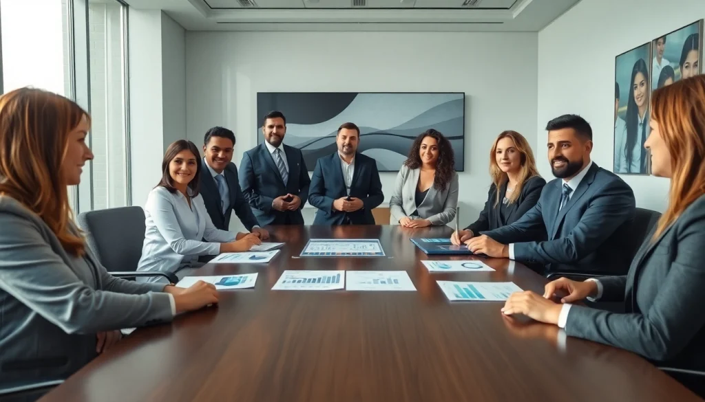 Corporate Tax Services in UAE discussion with diverse professionals in a modern office.