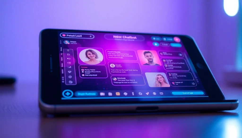 Interactive NSFW AI chatbot interface showcasing emotional depth and creativity